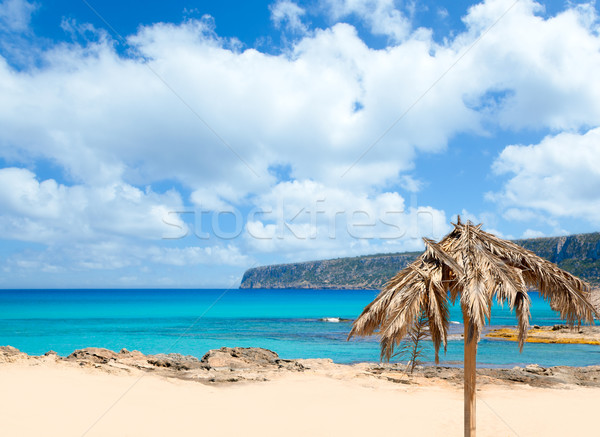Belearic Formentera Escalo white sand beach Stock photo © lunamarina
