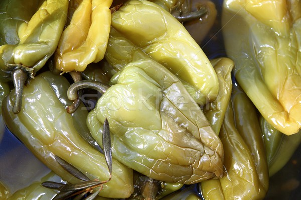 vinegar vinaigrette green peppers in market Stock photo © lunamarina