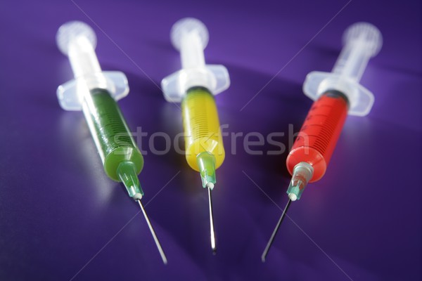 colorful syringes set, health, medicine, vaccine Stock photo © lunamarina
