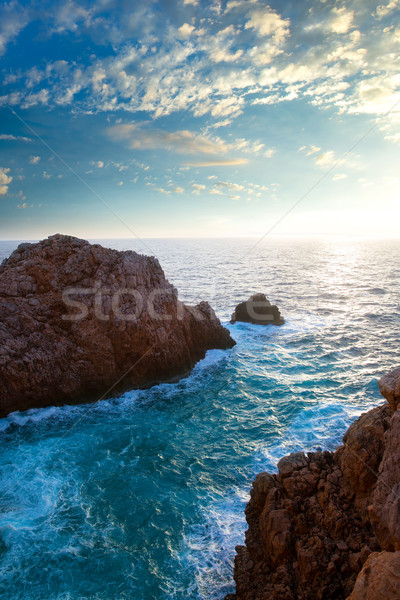 Menorca Punta Nati sunset in Balearic Islands Stock photo © lunamarina