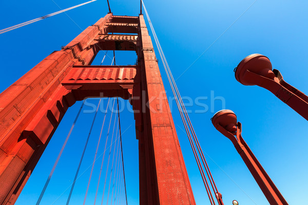Golden Gate Bridge détails San Francisco Californie USA ciel [[stock_photo]] © lunamarina