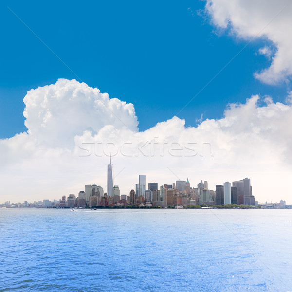 Manhattan New York skyline ny USA business Foto d'archivio © lunamarina