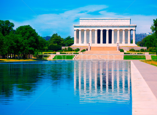 Abraham Lincoln Memorial reflection pool Washington Stock photo © lunamarina