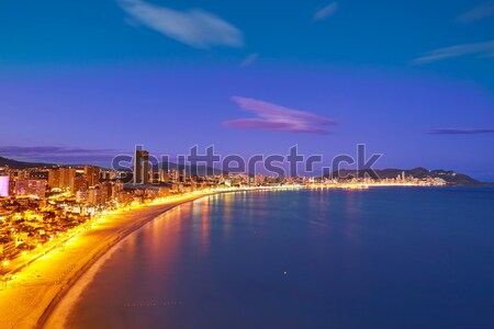 Plage Coucher Du Soleil Espagne Ciel Eau Photo