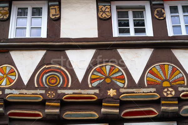 Stolberg carved wood facades in Harz Germany Stock photo © lunamarina