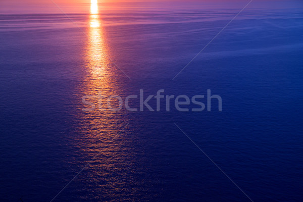 sunset sunrise over Mediterranean sea Stock photo © lunamarina