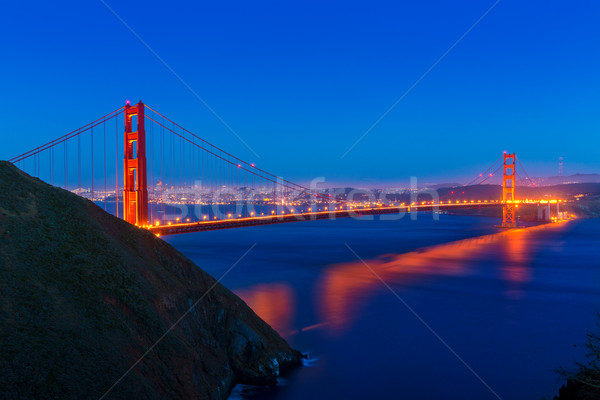 Golden Gate Bridge San Francisco sunset California Stock photo © lunamarina