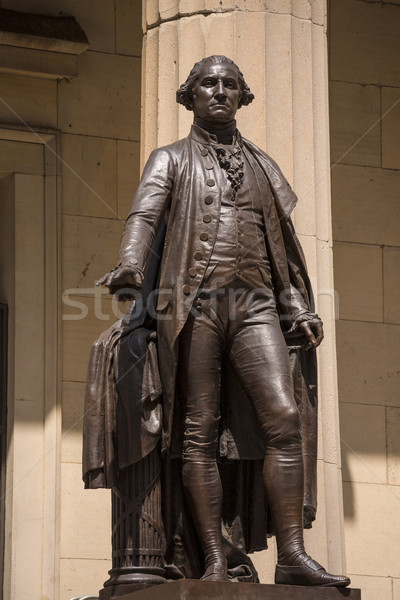 紐約 聯邦 大廳 華盛頓 雕像 建設 商業照片 © lunamarina