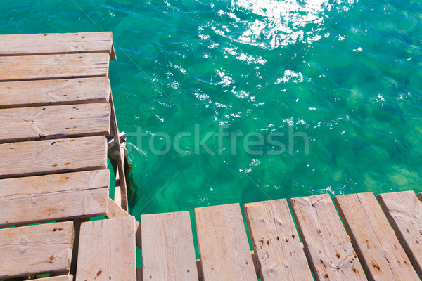 Mallorca Platja de Alcudia beach pier in Majorca  Stock photo © lunamarina