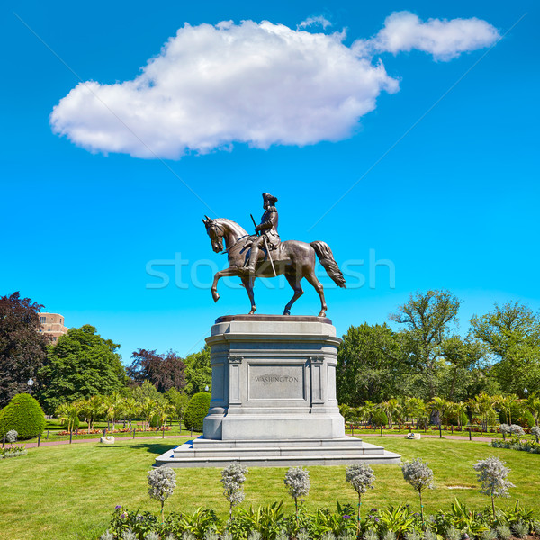 Бостон Монумент Вашингтона Массачусетс США цветы весны Сток-фото © lunamarina