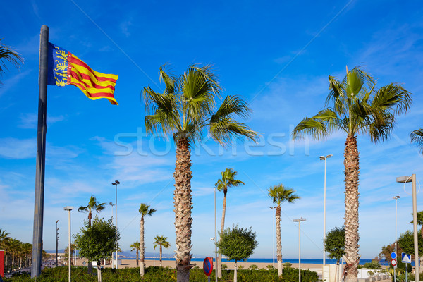 Валенсия пляж Испания Средиземное море морем воды Сток-фото © lunamarina