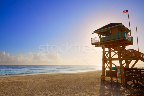 Daytona Beach in Florida baywatch tower USA Stock photo © lunamarina