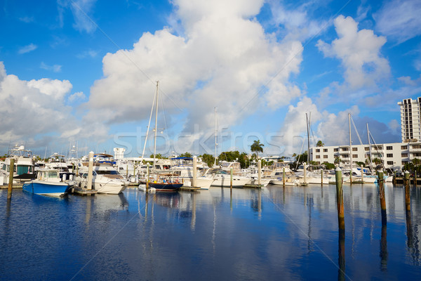 Fort lauderdale marina barche Florida USA spiaggia Foto d'archivio © lunamarina