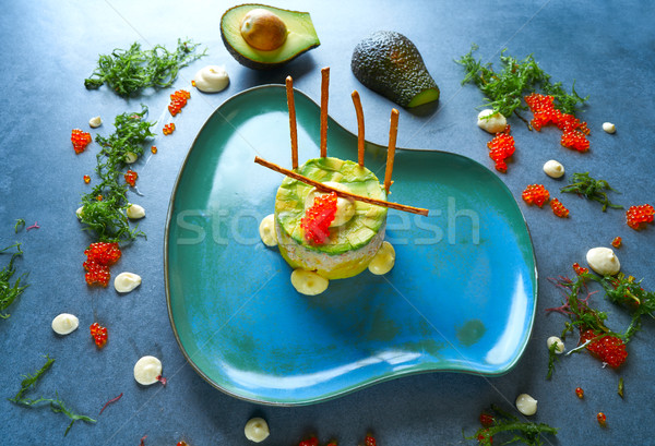 Shrimp Tartare with avocado Peruvian style Stock photo © lunamarina