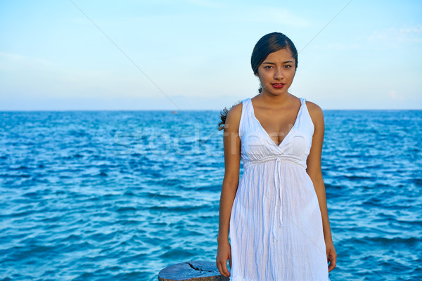 Stock photo: Mexican latin woman in Riviera Maya