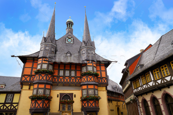 Stock photo: Wernigerode Rathaus Stadt city hall Harz Germany