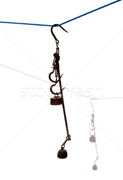 Antique scales rusted iron with weights Stock photo © lunamarina