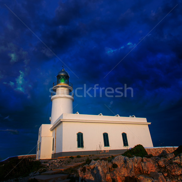 Stock photo: Menorca sunset at Faro de Caballeria Lighthouse