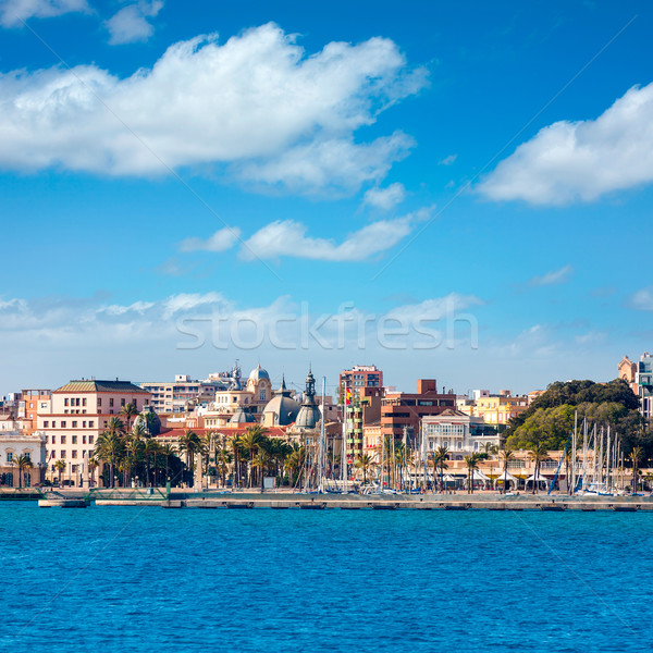 Cartagena skyline Murcia at Mediterranean Spain Stock photo © lunamarina