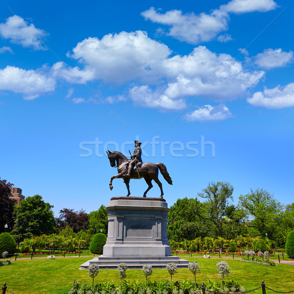 Boston Common George Washington monument Stock photo © lunamarina