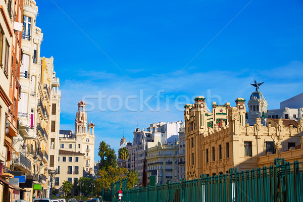 Valencia city railway station from Bailen st Spain Stock photo © lunamarina