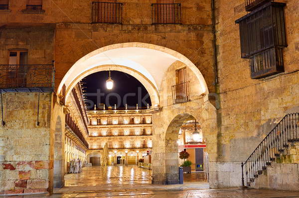 İspanya yol şehir ışıklar mimari Stok fotoğraf © lunamarina