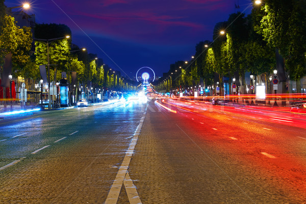 Champs Elysees avenue in Paris France Stock photo © lunamarina