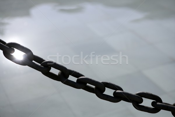Chain outdoor with water tiles and reflexion Stock photo © lunamarina