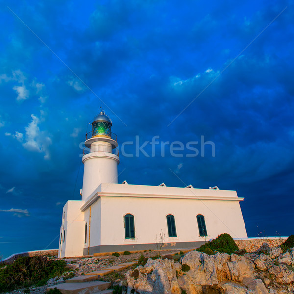 Stock photo: Menorca sunset at Faro de Caballeria Lighthouse
