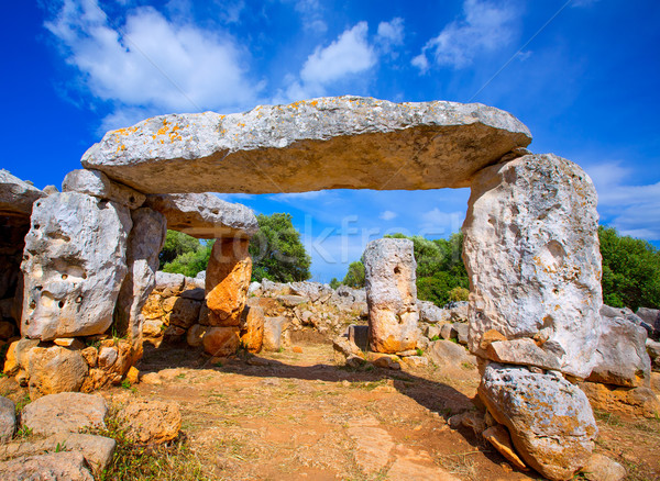 Taules of Menorca Torre de Gaumes Galmes at Balearics Stock photo © lunamarina