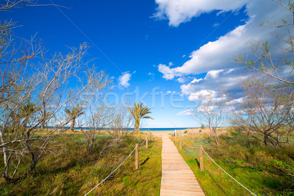 Foto d'archivio: Spiaggia · blu · estate · cielo · Spagna · nubi