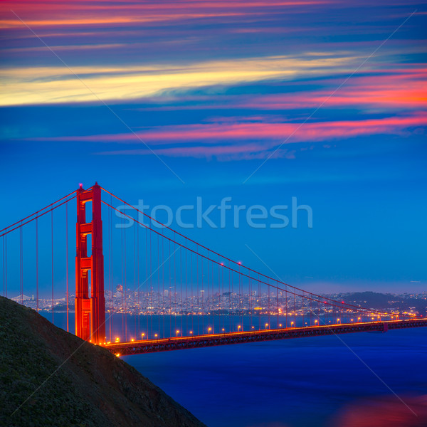 San Francisco Golden Gate Bridge sunset California Stock photo © lunamarina