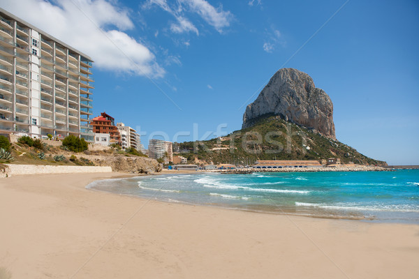 Calpe Alicante Arenal Bol beach with Penon de Ifach Stock photo © lunamarina
