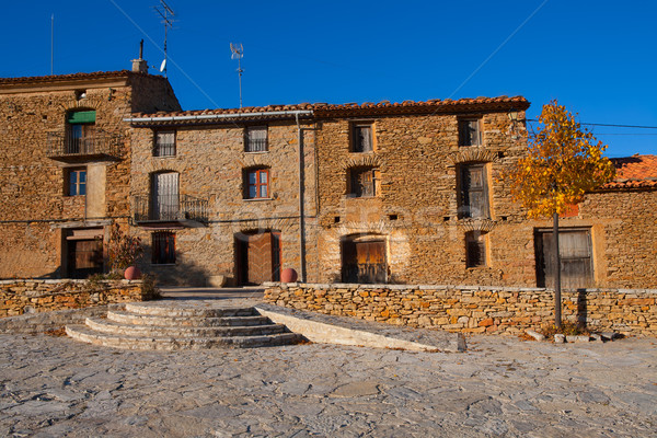 Stock photo: Villafranca del cid houses in Castellon Maestrazgo