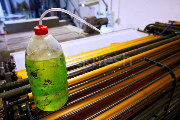 Drucker Tinte Maschine Druck Fabrik Reinigung Stock foto © lunamarina
