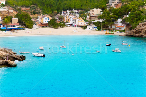 Cala Vadella in Ibiza island with turquoise water Stock photo © lunamarina