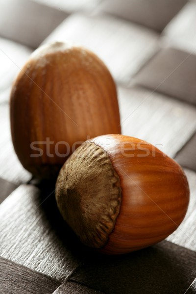 Stockfoto: Heerlijk · hazelnoten · macro · detail · warm · gouden