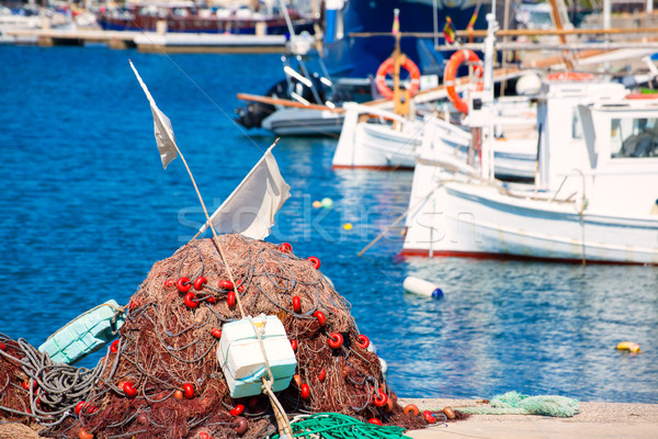Fishing tackle in Formentera Mediterranean islands Stock photo © lunamarina