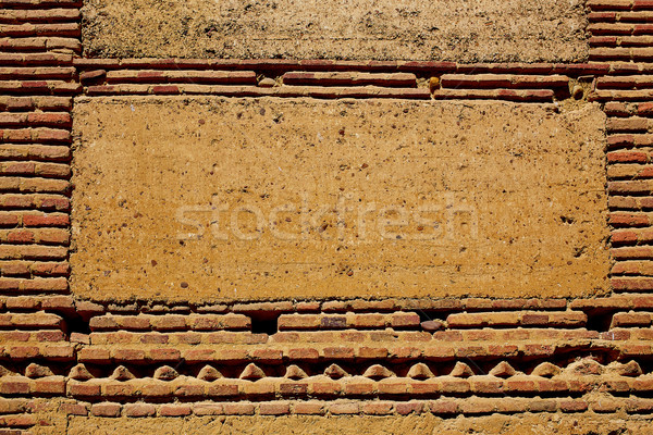 Way of saint James adobe mud walls at Palencia Stock photo © lunamarina
