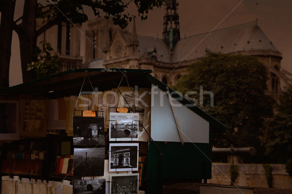 Saint Michel postcards in Notre Dame Paris Stock photo © lunamarina