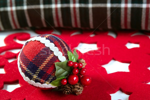 Christmas decoration ball Scottish pattern Stock photo © lunamarina