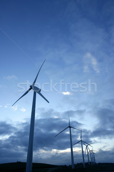 Foto stock: Vento · ecológico · energia · elétrico · ambiente · céu