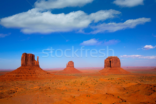 Monument Valley West and East Mittens and Merrick Butte Stock photo © lunamarina