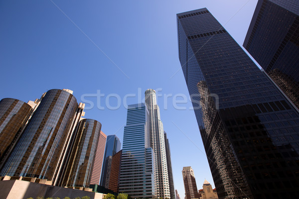 Belváros LA Los Angeles sziluett Kalifornia városkép Stock fotó © lunamarina