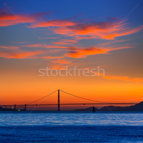 Golden Gate Bridge tramonto San Francisco California USA cielo Foto d'archivio © lunamarina