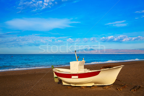 Almeria Cabo de Gata San Miguel beach boats Stock photo © lunamarina