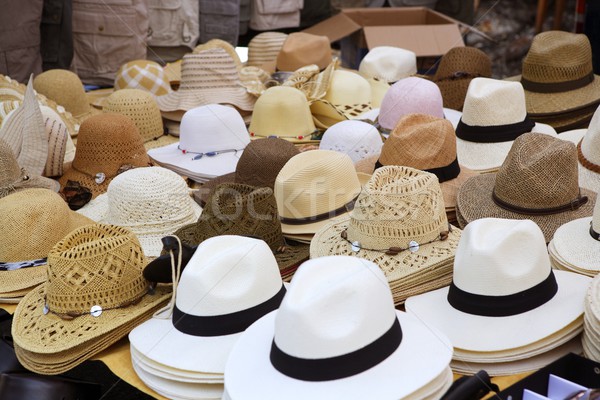 varied fashion hats showcase shop Stock photo © lunamarina