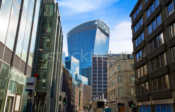 Londra financial district sokak kare İngiltere gökyüzü Stok fotoğraf © lunamarina