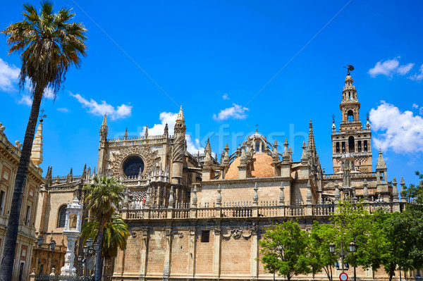 Seville cathedral and Archivo Indias Sevilla Stock photo © lunamarina