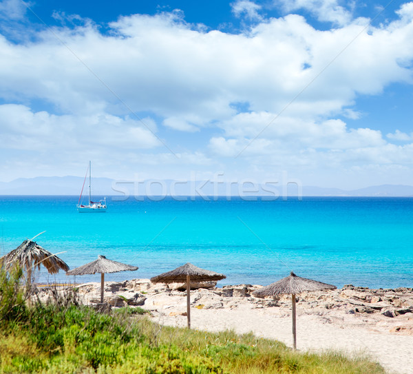 Balearic Formentera island in Escalo beach Stock photo © lunamarina